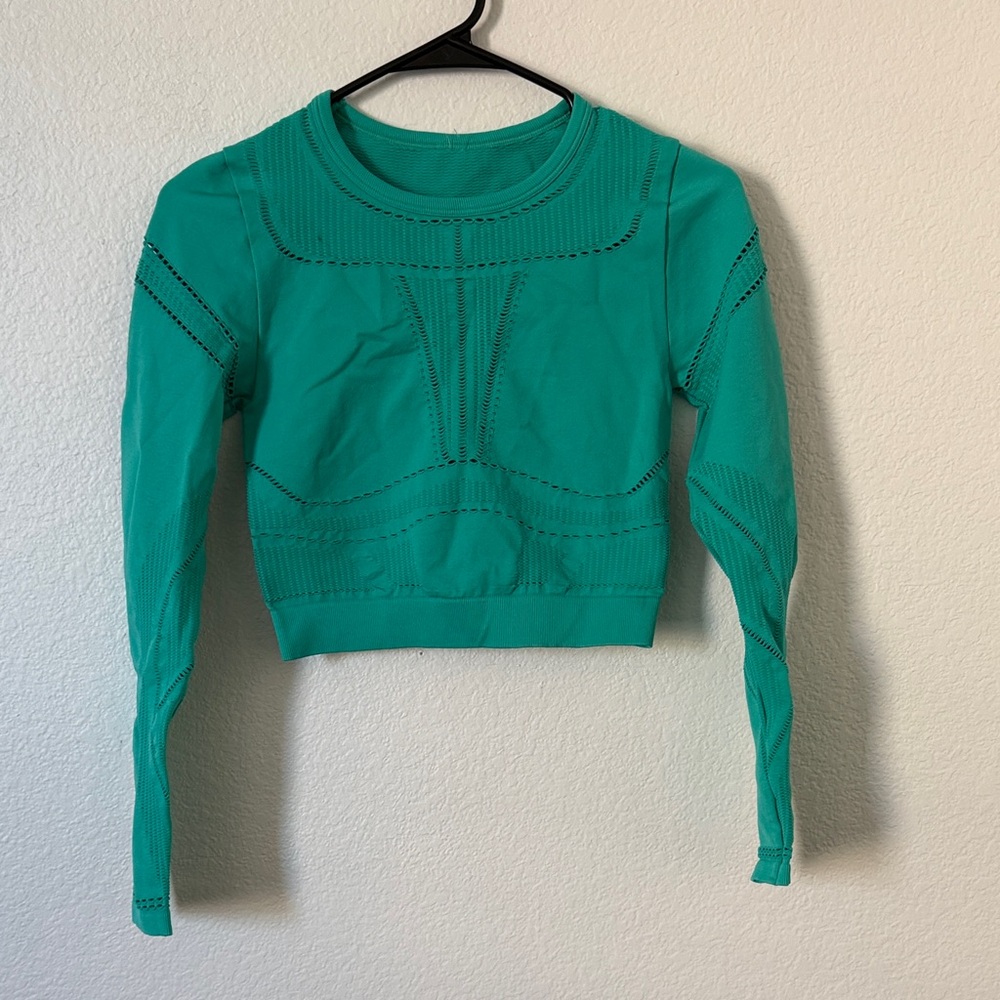 Fabletics Teal Long Sleeve Top